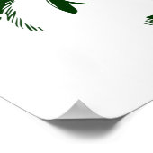 Vintage Kerstmis, Retro Jolly Santa Claus, Green Poster (Hoek)