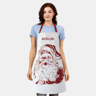 Vintage Kerstmis, Retro Jolly Santa Claus in Red Schort