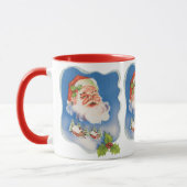 Vintage Kerstmis, Retro Jolly Santa Claus Mok (Links)