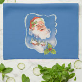 Vintage Kerstmis, Retro Jolly Santa Claus Theedoek (Gevouwen)