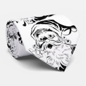 Vintage Kerstmis, Retro Jolly Santa Claus, zwart Stropdas (Opgerold)