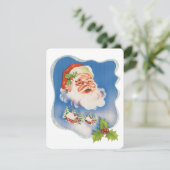 Vintage Kerstmis, Retro Jolly Sinterklaasfeest Kaart (Staand voorkant)