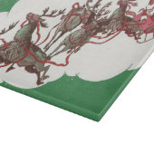 Vintage Kerstmis, Retro Santa Claus in Sleigh Snijplank (Hoek)