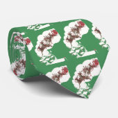 Vintage Kerstmis, Retro Santa Claus in Sleigh Stropdas (Opgerold)