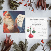 Vintage Kerstmis, Retro Santa Claus Uitnodiging