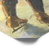 Vintage Kerstmis, Romantic Couple Ice Skating Poster (Hoek)