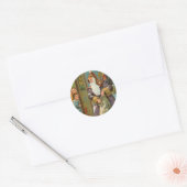 Vintage Kerstmis Ronde Sticker (Envelop)