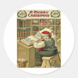 Vintage Kerstmis Ronde Sticker