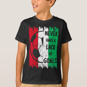 Vintage Kerstmis Rood Groen Kleur Voetbal T-shirt
