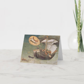 Vintage Kerstmis Saint Nicholas Feestdagen Kaart