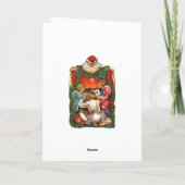 Vintage Kerstmis Saint Nicholas Feestdagen Kaart (Achterkant)