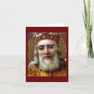 Vintage Kerstmis Saint Nicholas Feestdagen Kaart