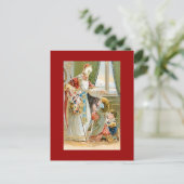 Vintage Kerstmis Saint Nicholas Feestdagenkaart (Staand voorkant)