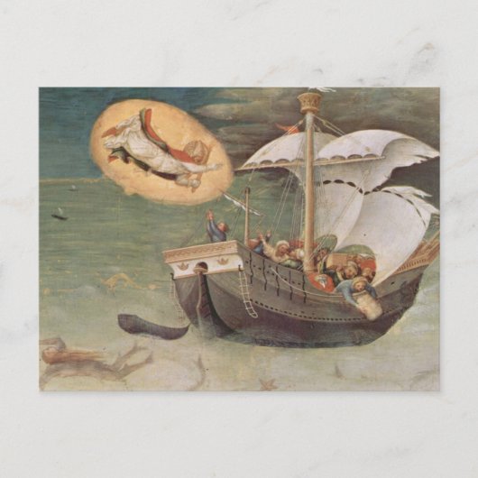 Vintage Kerstmis Saint Nicholas Fine Art Feestdagenkaart (Voorkant)