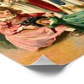 Vintage Kerstmis Saint Nicholas Poster (Hoek)