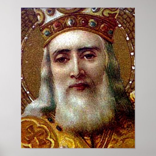 Vintage Kerstmis Saint Nicholas Poster (Voorkant)