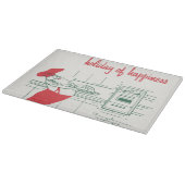 Vintage Kerstmis, Santa Claus Chef en Turkije Snijplank (Hoek)