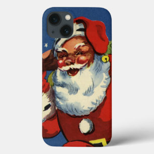 Vintage Kerstmis, Santa Claus Down Chimney w Toys Case-Mate iPhone Case