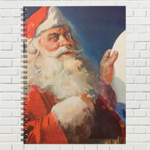 Vintage Kerstmis, Santa Claus Naughty Nice List Notitieboek