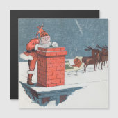 Vintage kerstmis- santa Holiday-kaart (Voorkant / Achterkant)