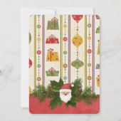 Vintage Kerstmis Santa Tafel kaart (Achterkant)