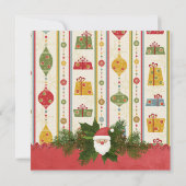 Vintage Kerstmis Santa Vrijgezellenfeest Kaart (Achterkant)