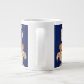 Vintage Kerstmis, Scandinavische Santa Lucia Angel Grote Koffiekop (Achterkant)