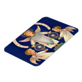 Vintage Kerstmis, Scandinavische Santa Lucia Angel Magneet (Linkerzijde)