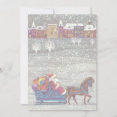 Vintage Kerstmis, Sinterklaas Party uitnodiging (Achterkant)