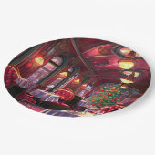 Vintage Kerstmis Slaap Express Restaurant Papieren Bordje (Gekanteld)