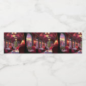 Vintage Kerstmis Slaap Express Restaurant Waterfles Etiket (Enkel label)