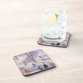 Vintage Kerstmis, Slapen, Central Park Glackens Bier Onderzetter (Rechterzijde)