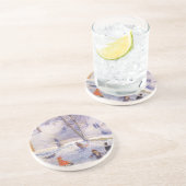 Vintage Kerstmis, Slapen, Central Park Glackens Zandsteen Onderzetter (Zijkant)