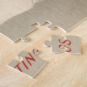 Vintage Kerstmis Sneeuwman Kerstpuzzel Legpuzzel (Zijkant)