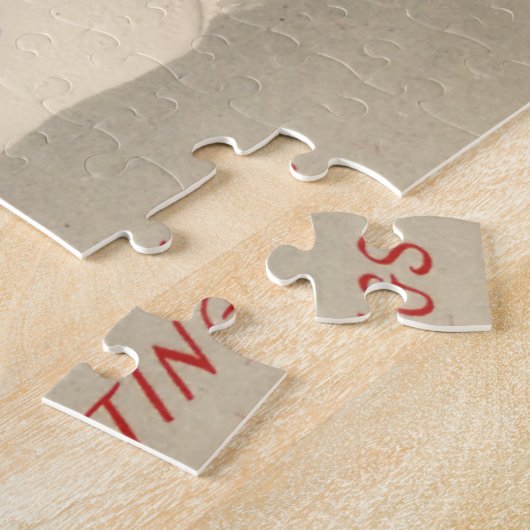 Vintage Kerstmis Sneeuwman Kerstpuzzel Legpuzzel (Zijkant)