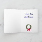 Vintage Kerstmis, Sneeuwmeisje Feestdagen Kaart (Binnen)