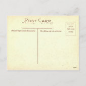 Vintage Kerstmis, Sneeuwmeisje Feestdagenkaart (Achterkant)