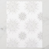 Vintage Kerstmis, Snowflakes Blizzard Pattern Flyer (Voorkant)