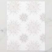 Vintage Kerstmis, Snowflakes Blizzard Pattern Flyer (Achterkant)
