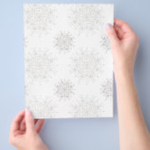 Vintage Kerstmis, Snowflakes Blizzard Pattern Flyer (Hand)