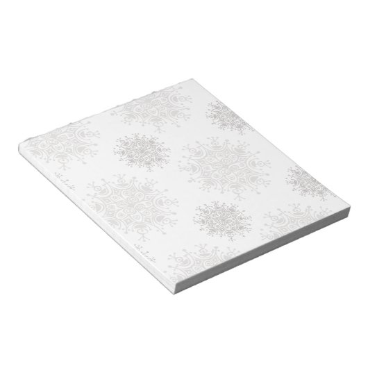 Vintage Kerstmis, Snowflakes Blizzard Pattern Notitieblok (Schuin)
