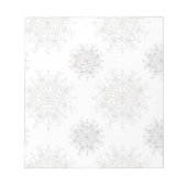 Vintage Kerstmis, Snowflakes Blizzard Pattern Notitieblok (Voorkant)