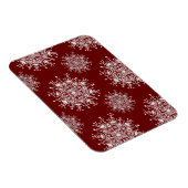 Vintage Kerstmis Snowflakes Red Blizzard Patroon Magneet (Rechterzijde)
