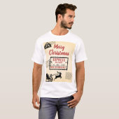 Vintage kerstmis - Speciale levering T-shirt (Voorkant volledig)