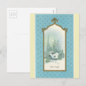 Vintage Kerstmis, stille nacht Feestdagenkaart (Voorkant / Achterkant)