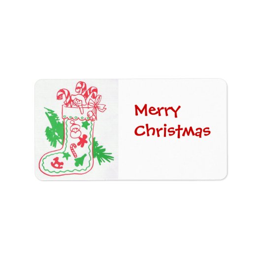Vintage Kerstmis stoppen Etiket (Voorkant)