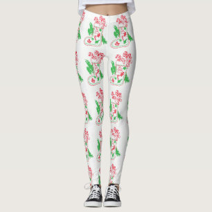 Vintage Kerstmis stoppen Leggings