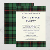 Vintage Kerstmis, Tartan, Davidson Modern Patroon Kaart (Voorkant / Achterkant)