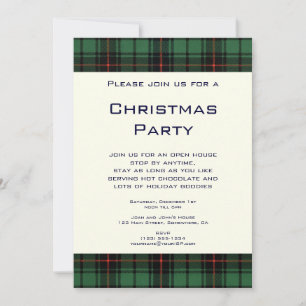 Vintage Kerstmis, Tartan, Davidson Modern Patroon Kaart