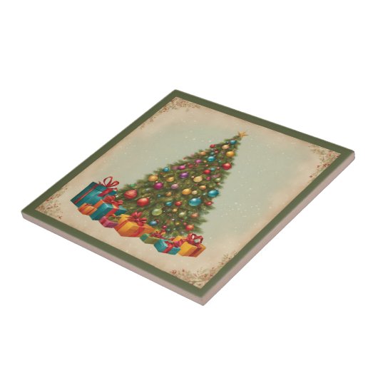 Vintage Kerstmis Tegeltje (Zijkant)